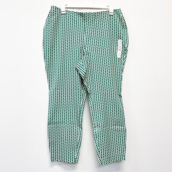 A New Day Women's Green Geo Print High Rise Stretch Skinny Ankle Pants Size 17 R - Picture 2 of 8
